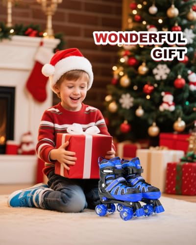 NEMONE Mermaid Adjustable Light Up Roller Skates