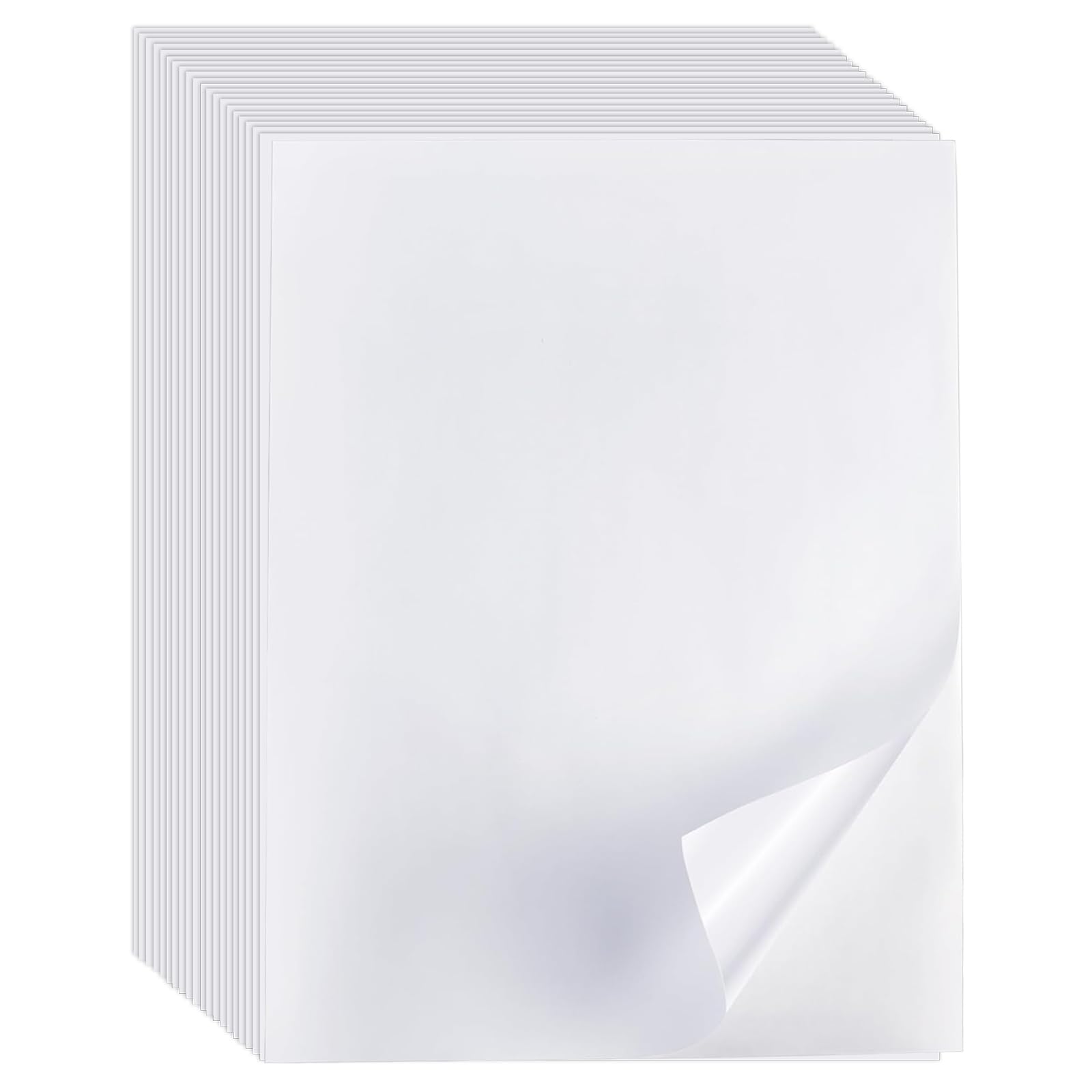 20 arkuszy papieru naklejki do drukarki papier biały winyl do druku A4 folia samoprzylepna arkusz biurkowy do drukarki atramentowej/laserowej (210 x 297 mm)