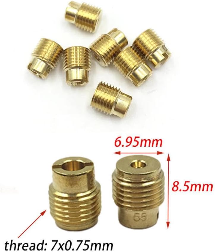 7mm Air Main Jets for Motorcycle Carburetor FCR Slow Air KPS CVK Primary Main KZ750N KZ440ABDG Compatible with Motorcycle Models Aftermarket Replacement