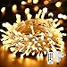 Qedertek 200 LED Weihnachtsbaum Lichterkette, 23M Lichterkette Strombetrieben, Weihnachtsbeleuchtung Außen &Innen, 8 Modi und Timer und Dimmbar mit Fernbedienung, Deko im Garten (Warmweiß)