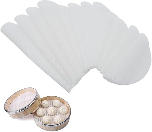 LIOUCBD - 12 forros redondos reutilizables de silicona para vaporizador, 3 tamaños, almohadilla antiadherente de malla, bollos al vapor para