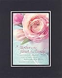 GoodOldSaying - Poem for Mothers - Mother Heart of Family (1 Thessalonians 1:2). Poem on 8x10 Biblical Verse Set in Double Beveled Matting (Black On Black) - A Priceless Poetry Keepsake Collection