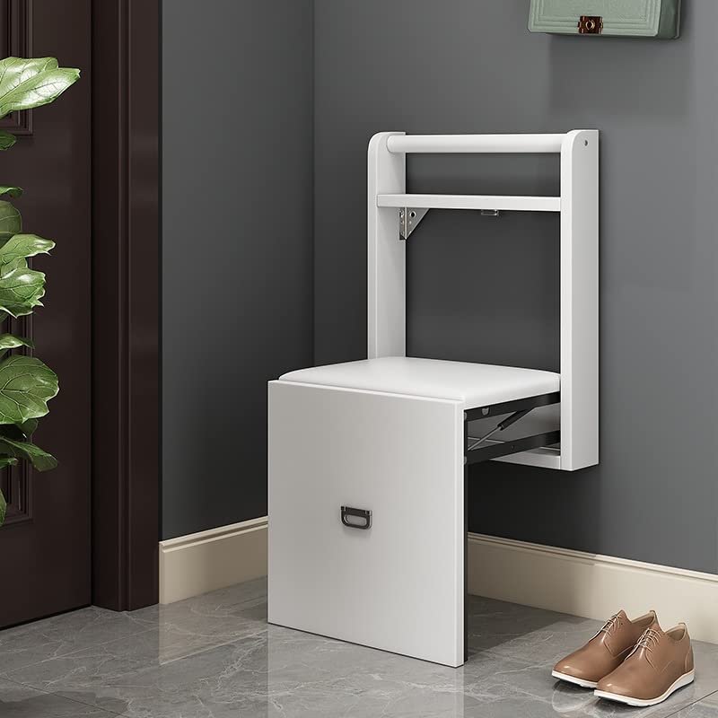 Chaise pliante murale pour couloir, tabouret à langer mural invisible, siège de salle de bain en alliage d'aluminium, tabouret à langer d'entrée, banc à suspendre au mur, gain de place (couleur Chaise pliante murale pour couloir, tabouret à langer mural invisible, siège de salle de bain en alliage d'aluminium, tabouret à langer d'entrée, banc à suspendre au mur, gain de place (couleur