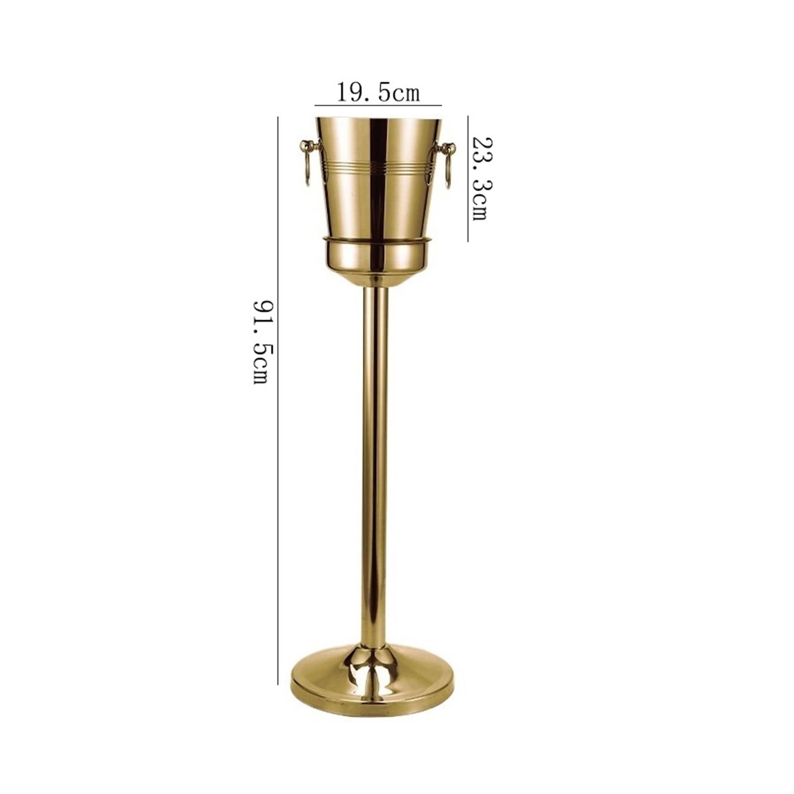 Raffreddatore isolato vino Champagne secchio di ghiaccio in acciaio inox, contenitore cubo in piedi per vino, birra, KTV Club Bar BBQ festa di nozze, vasca da bagno bevanda(argento)