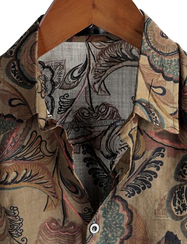 Image of VATPAVE Mens Casual Hawaiian Floral Shirts Short Sleeve Button Down Tropical Shirts Beach Summer Shirts
