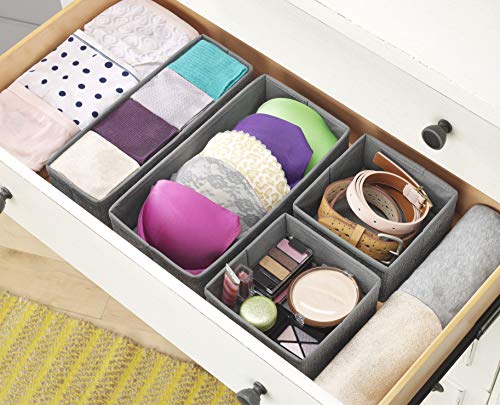 Whitmor-6283-9871-Set-of-4-Crosshatch-Gray-Drawer-Organizer