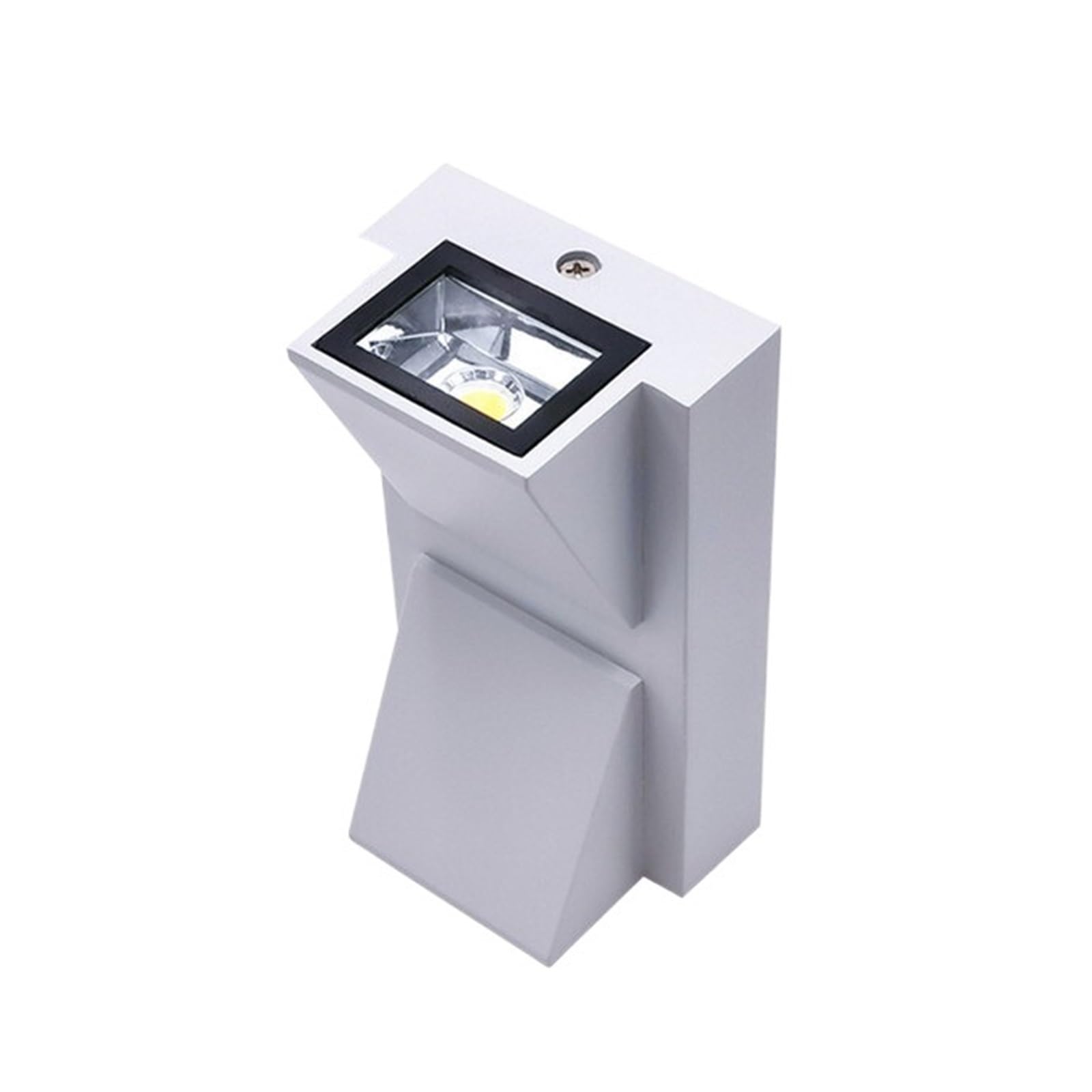 Aplique LED exterior IP65 cubo gris aluminio 10W luz cálida interior moderna 8
