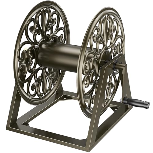 GOFORWILD Garden Wall/Floor Mount Hose Reel, Decorative...