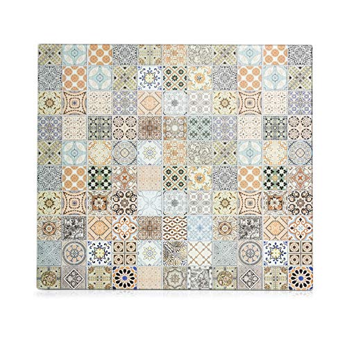 Zeller Mosaic 26326 Hob Cover Plate 56 x 50 cm Glass, 56L x 50W cm