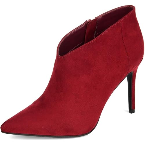 Journee Collection Womens Demmi Bootie with Pointed Toe and Inside Zip Closure