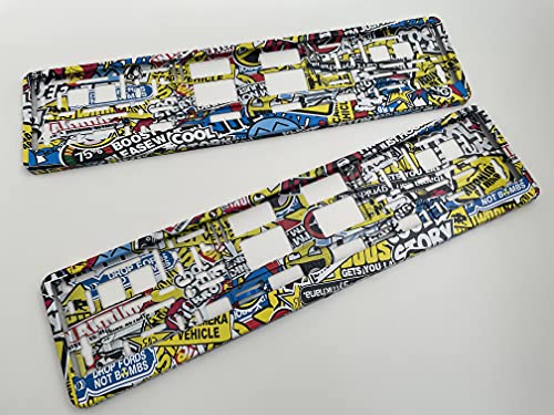 Intense - 2 adesivi idrografici, colorati, portatarga