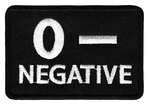 Bestellmich / Aufnäher Parche para Planchar con diseño de Grupo sanguíneo Null 0 (7,5 x 5,0 cm)
