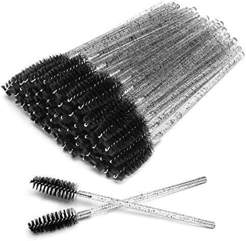 Limko Eyelash Mascara Brushes Eyelash Brush Disposable Wands Applicator Makeup Kits (50PCS-Black)