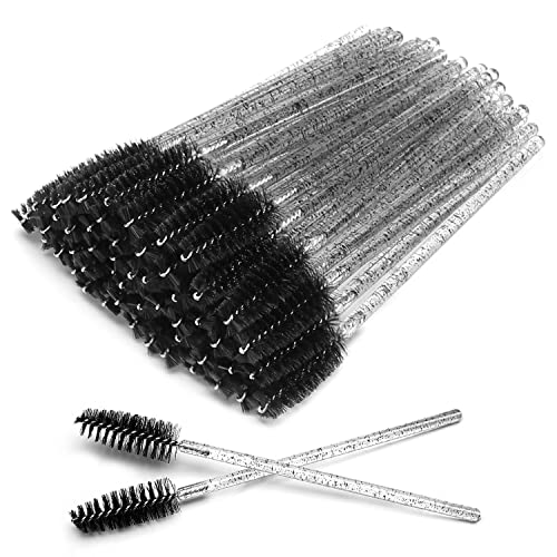 Limko Eyelash Mascara Brushes Eyelash Brush Disposable Wands Applicator Makeup Kits (50Pcs-Black) #TOP1