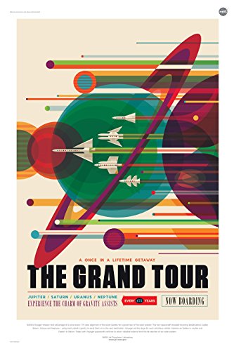 The Grand Tour - A Voyage of a Lifetime - NASA JPL Space Tourism Travel Poster - Unframed (24