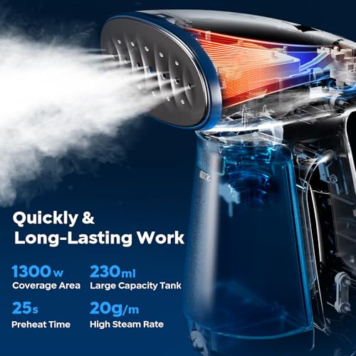 image for Bear Steamer for Clothes, 1300W Powerful Steamer Fast-Heating Handheld