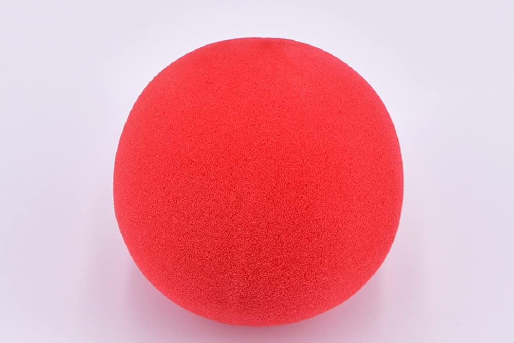 SUMAG Magic Tricks 10pcs Super Sponge Ball (Dia 8cm,Red/Blue/Yellow Available) Stage Close Up Gimmick Prop Appearing / Vanishing Magia (Red)