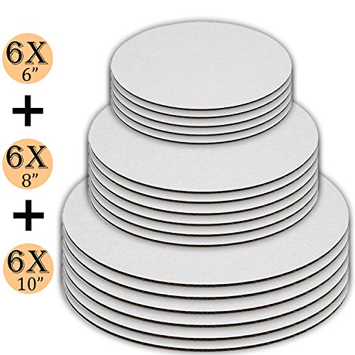 Cake Boards set of 18, Cake Boards 6 inch, Cake Boards 8 inch