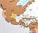 Landmass Scratch Off World Map, Poster with Flags, Deluxe Travel Tracker Print, Unique Wall Art for Home or Office, Ideal Gift Idea for Travelers and Adventure Lovers, 27x14 Inches