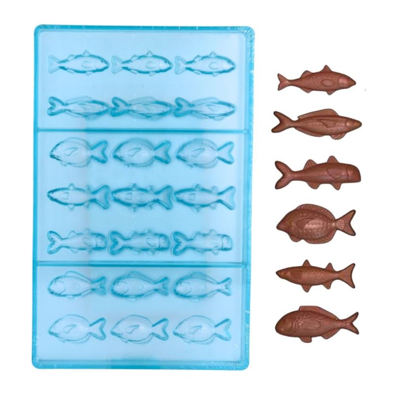 Moule fritures en chocolat poissons assortis