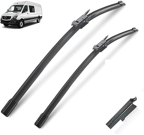 Car Wiper Front Wiper Blades Compatible with VW Crafter 2006-2017 Windshield Windscreen Clean Window Car Rain Brushes Nature 26"+24" (Size  Right