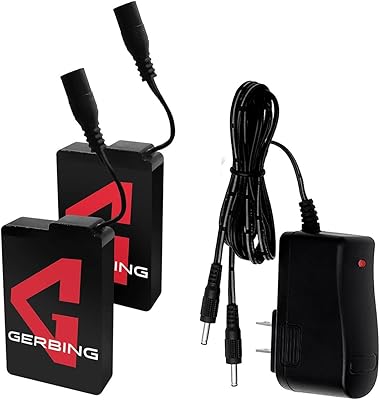 Gerbing 7V Hiking Socks Liners Rechargeable Batteries Kit 7 V Wool Blend Socks and Heated Sock Liners 7V Lithium Battery Kit for Socks Warmer â€“ Suited for Hiking