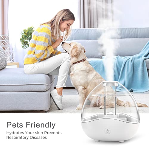 Cool Mist Humidifiers For Bedroom Large Room, Lerat Baby Humidifier With Night Light For Nursery, Auto Shut-Off & Quiet Operation Humidifier For Plants, Air Ultrasonic For Pets, Indoor, Home, Office #TOP7