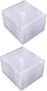 LIFKOME 18 Pçs Caixa De Joias Portátil Fichário Fino Recipiente Transparente Inserções De Estojo De Joias Suportes Portáteis Estojos De Discos De CD Estojo De Dvd Acrílico Estojos De