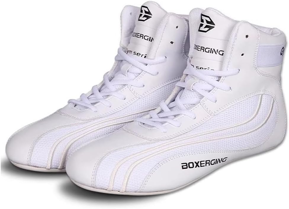 Boxing Shoes for Women Mens, Adult Teenagers Wrestling Shoes Non-Slip Sparring Fitness Shoes for Weightlifting, Kickboxing