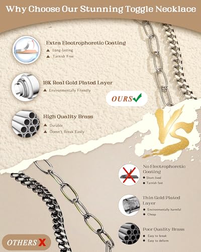 Collier avec fermoir toggle facile à mettre pour chaîne empilable - 5