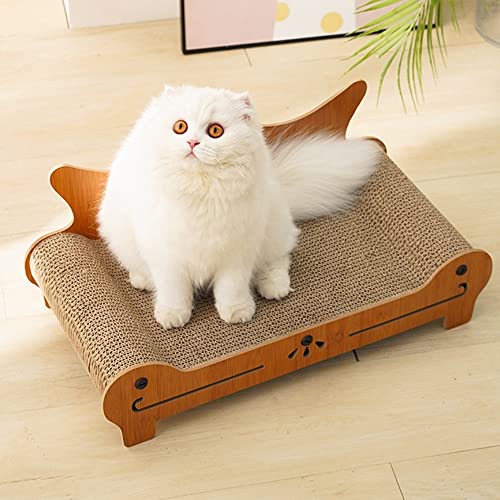 Tapis grattoir pour chat avec protection canapé intégrée en papier ondulé rigide - 7