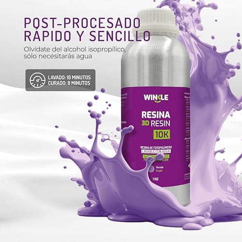Resina 3D WINKLE 10K Gris 1kg Lavable y Precisa - Fernando Cortés