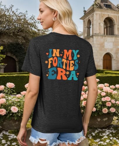 Birthday Shirt for Women Vintage 1985 T Shirt in My Forties Shirt 40th Birthday Party Short Sleeve Tee Tops3