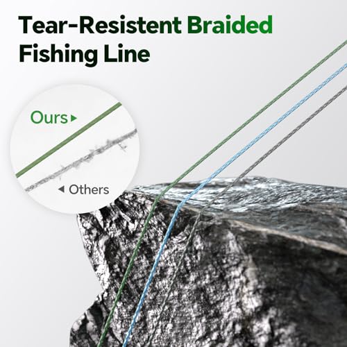 Image of Pro Power 20 LB 8 Strand Braided Fishing Line, Super Thin Dia 0.18mm | Hi-vis 8x Slick PE Wire & Leader Line Combo, Easy to Tie with Knot Guide Card for beginners, Ready to Fish and Cost Effective