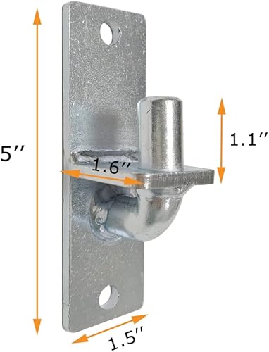 Miniatura 5 de Paquete de 2 bisagras de puerta de montaje en pared de 1-3/8 pulgadas, bisagras de metal, poste de cerca, bisagra de marco de cerca, accesorios para