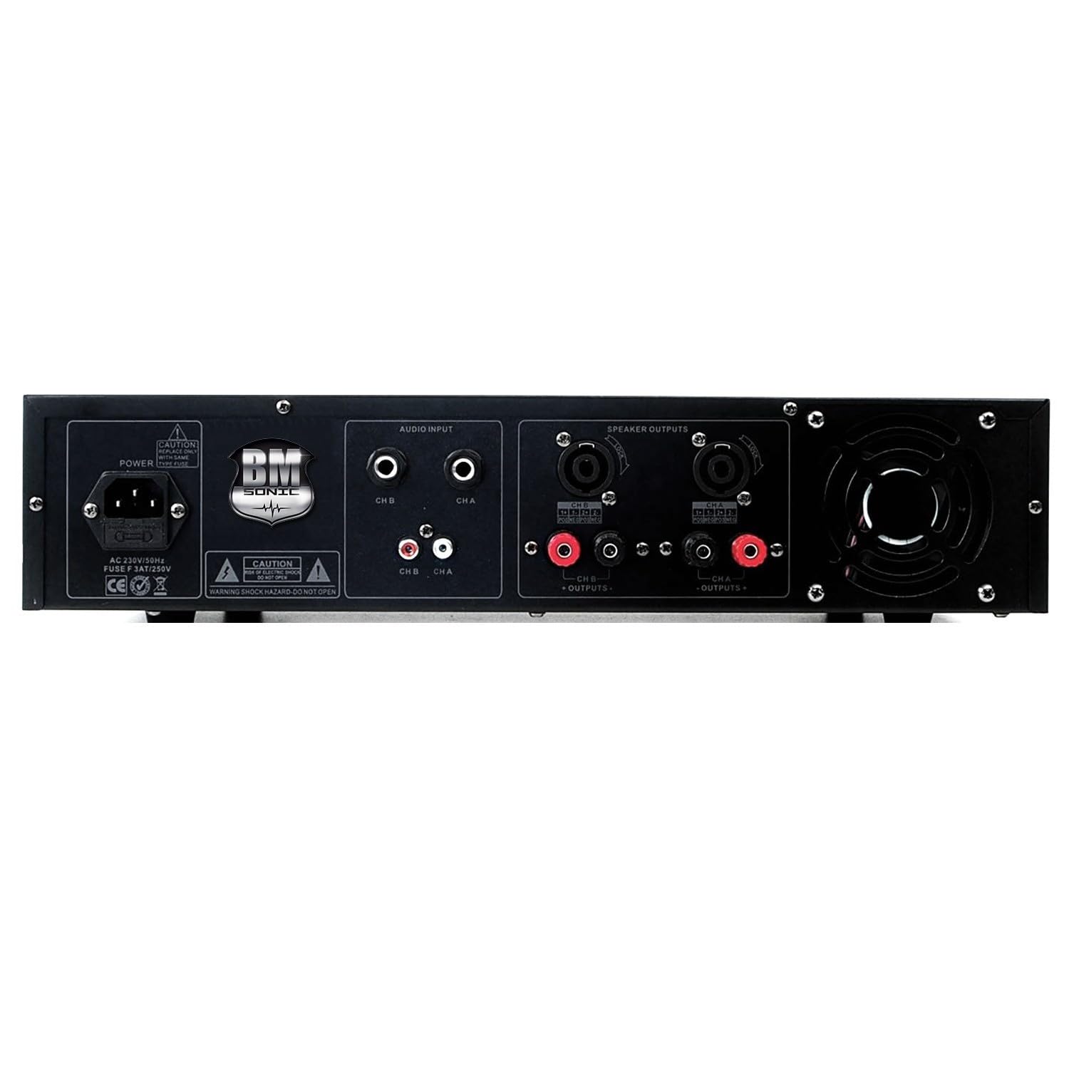 BM Sonic BMS-3000-3000W Ampli puissance PRO DJ Technologie MOSFET ventilation continue Câble RCA/RCA