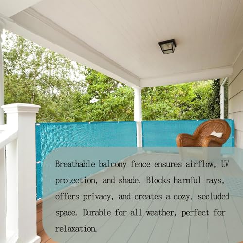 Brise vue balcon opaque bleu ciel pour stopper les regards - 3