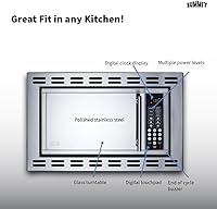 Vista 7 de Summit 24” Over The Range Microwave, 0.9 cu.ft. Built In Microwave, Stainless Steel- OTR24
