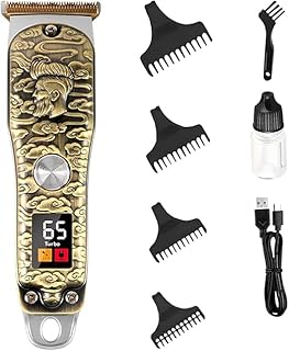 Hair Shaver & Clipper, Stainless Steel Blade, Extended 120-Minute Runtime, Precision Sharp Cuts, HG-903 (Gold A)