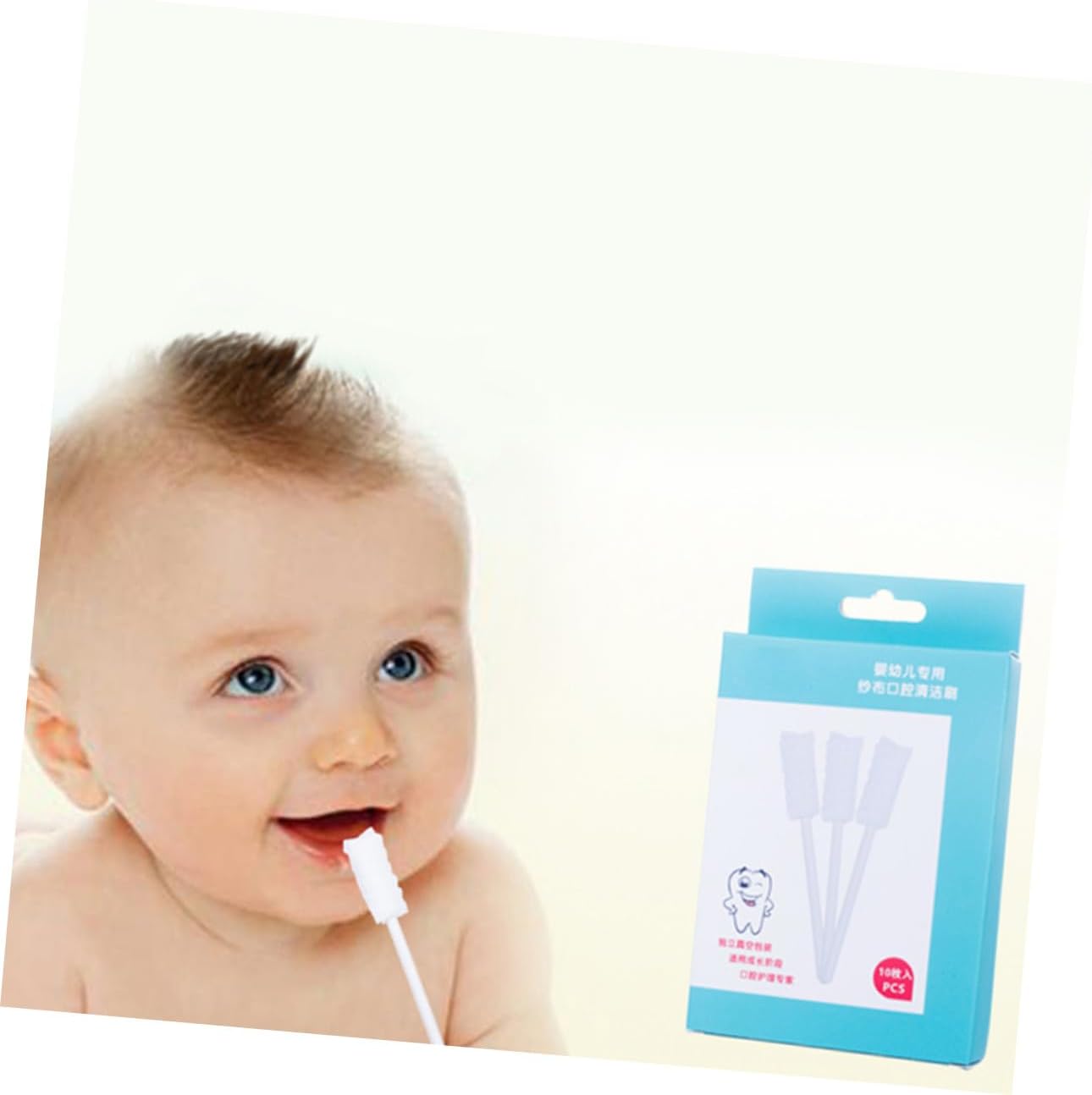 10pcs Dental Swabs for Boys and Girls Disposable Oral Care Cleaning Brush Safe for Boy Girl Mouth