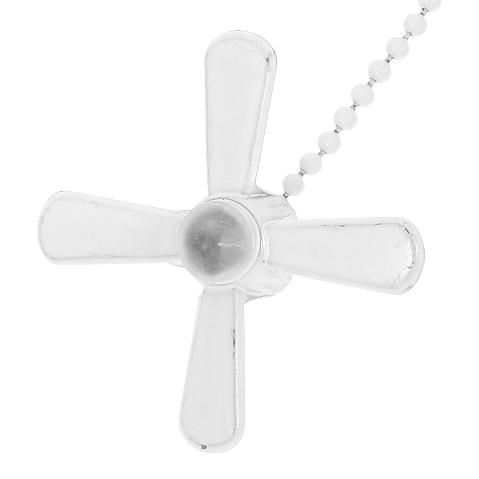 2piezas Cadena de Tirón para Ventilador de Techo y Lámpara Accesorio Decorativo Metálico Blanco de Extensor Funcional para Iluminación y Ventilación