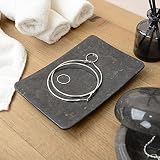 Salón Alegrías Natural de piedra mármol Bandeja de jabón Cuenco Zen gris 18 x 12 x 2 cm