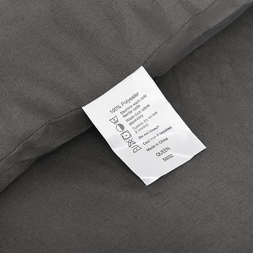Image of ROSGONIA Charcoal Grey Twin /Twin XL Comforter Set for Girls Boys, 1 Dark Gray Comforter & 1 Pillowcase, Lightweight Kids Comforter Soft Dorm Bedding