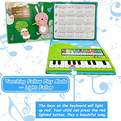 Eooleow Kids Toys Piano Book - 20 Keys Kids Keyboard Piano Educational Music Toys, Children Gifts & Toddler Toys For 3 4 5 6 Year Old Boys And Girls #TOP5