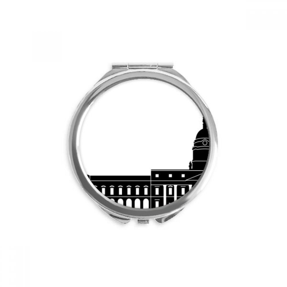 Miroir de maquillage Dublin rond portable de poche format compact multicolore pour sac