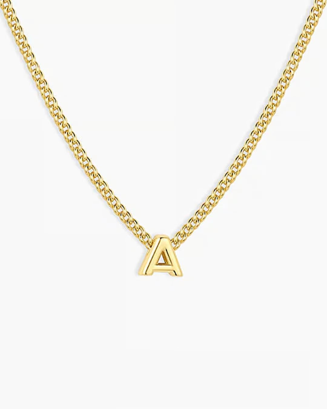 gorjana - Wilder Mini Alphabet Necklace - 18k Gold-Plated or Silver-Plated Brass - Personalized Initial Charm - Secure Closure, Adjustable Length - Timeless Elegance - Image 5