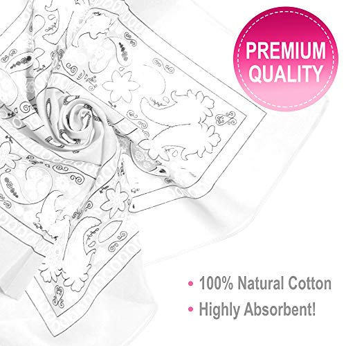 Basico 12 Pack 100% Cotton Bandanas For Women Bandanas For Men | Mens Handkerchiefs | Face Covering Bandana Pack #TOP2