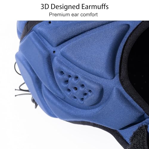 GOHASPW Rugby Helmet Football Headguard Black Soft Shell Helmet Soccer Headgear