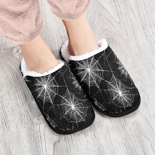 Spiders Halloween Black Slippers For Women Men Soft Memory Foam Non-Slip Hallowmas Winter Indoor House Shoes Travel Slipper4
