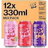 XOXO Prebiotic Soda Bundle (12 x 330ml Cans) | Red Berries, Tropical, Watermelon | Refreshing Sparkling Prebiotic Drink With 6g of Plant-based Prebiotic Fibre |Low Sugar & Low Calorie | High in Fibre